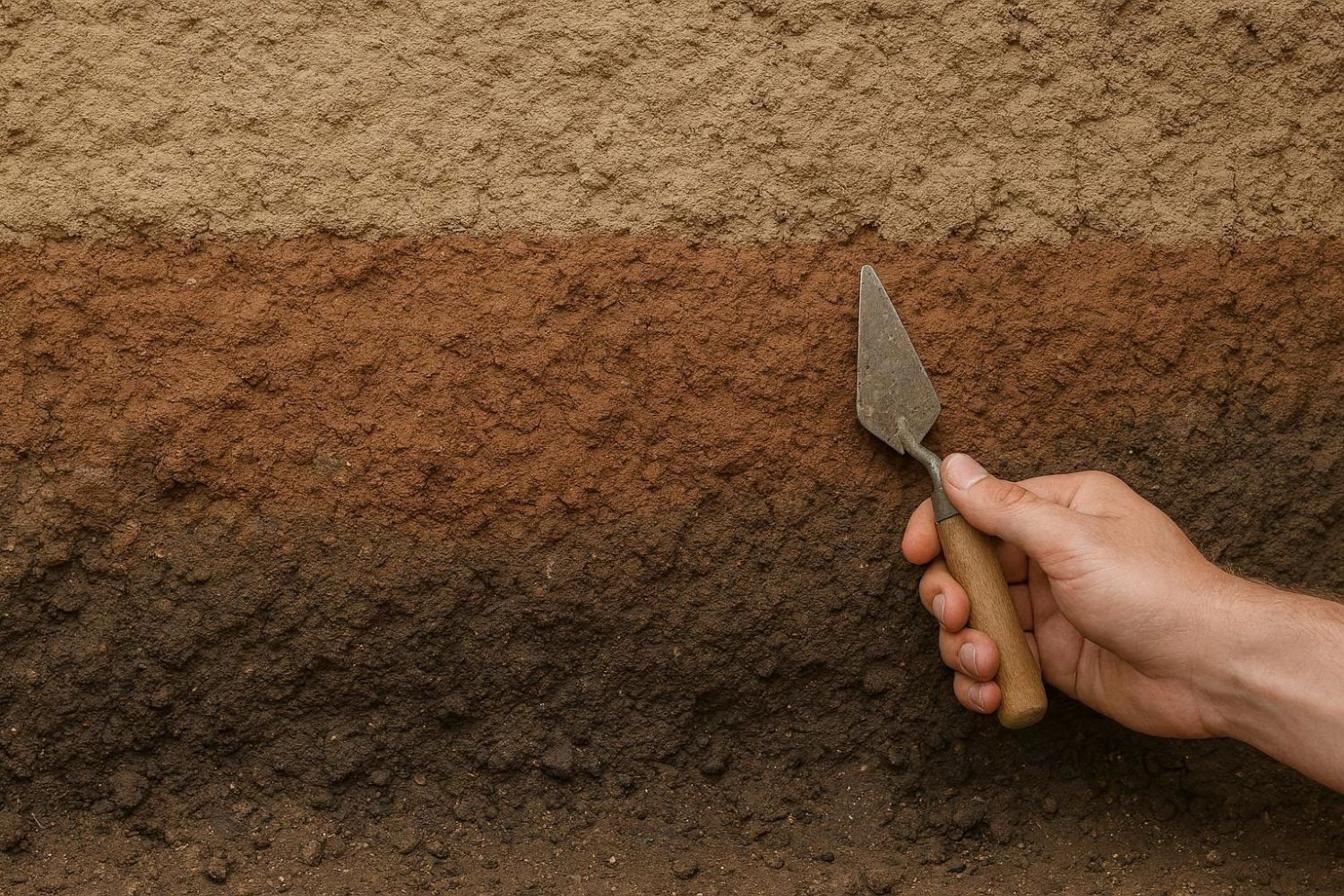 Close view of an archaeological excavation trench at Mankhamba